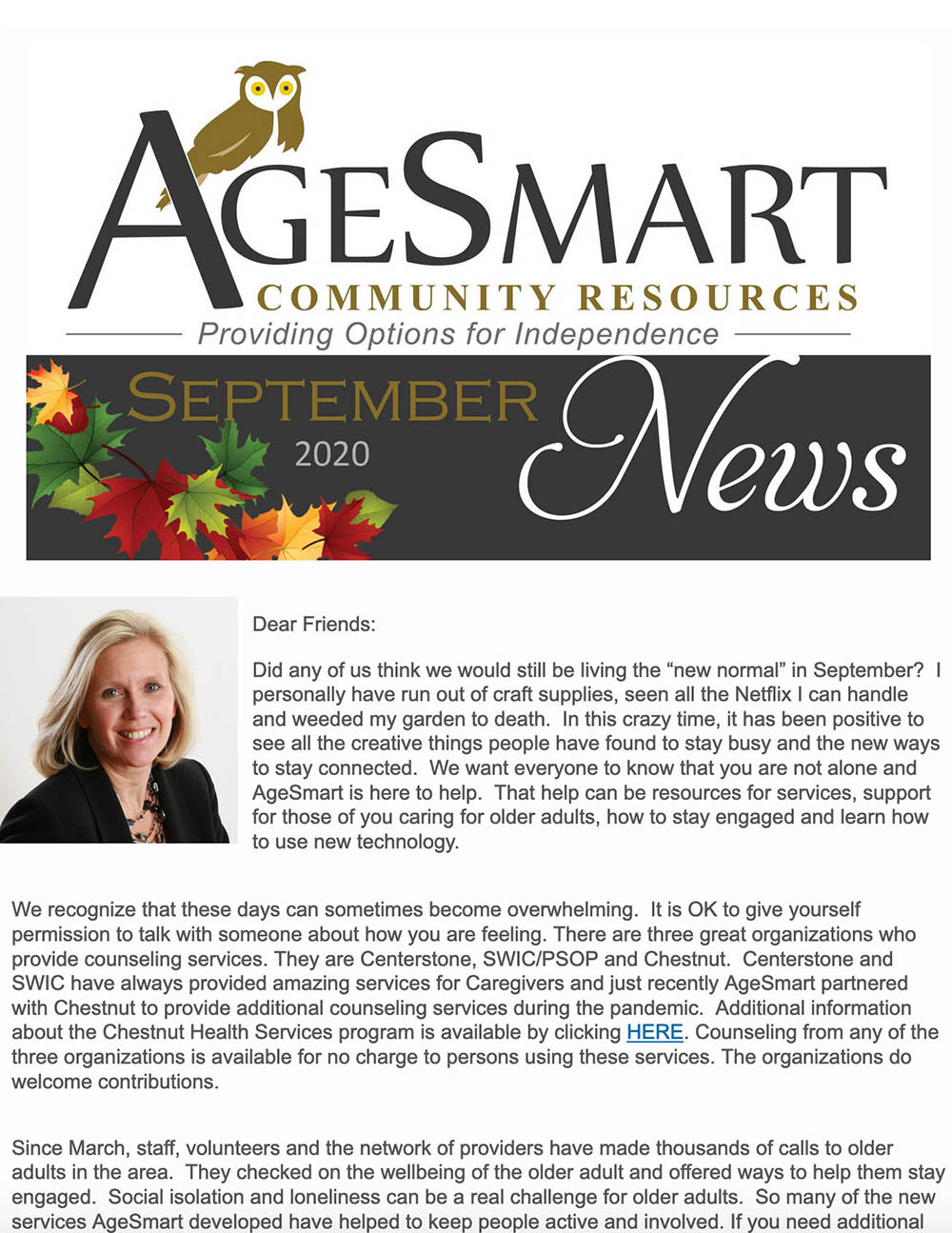 September 2020 Newsletter