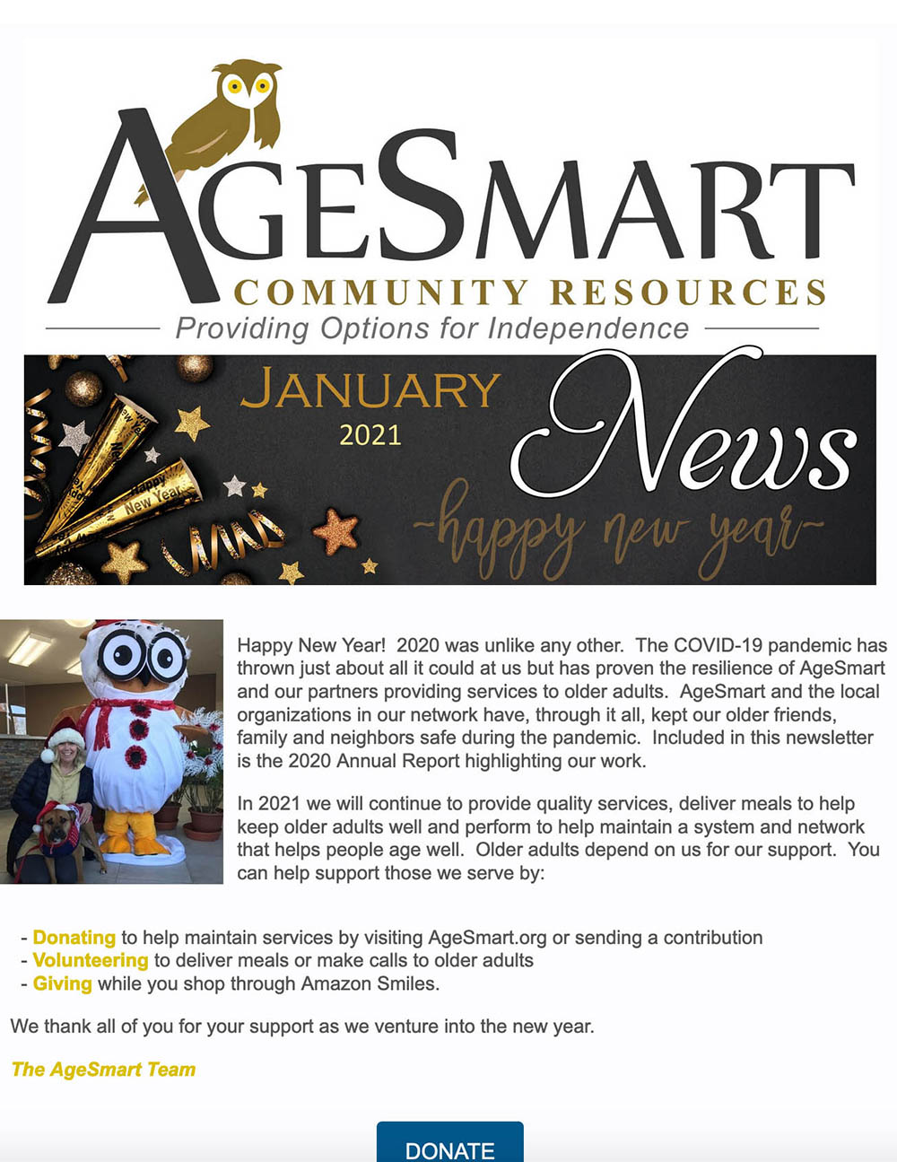 January 2021 Newsletter